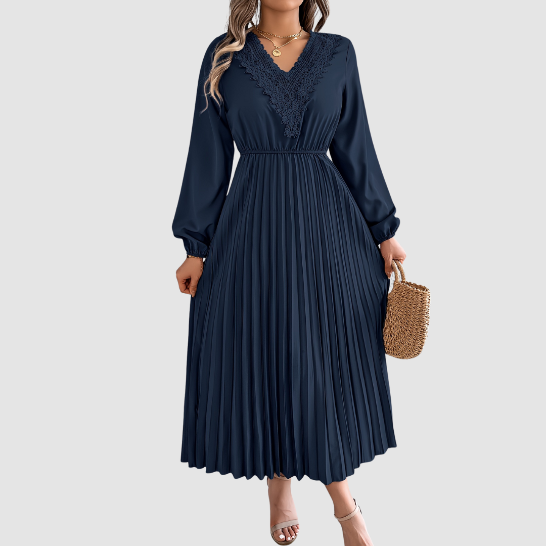 Rosalind Quinn | Abito A-Line con scollo a V in pizzo