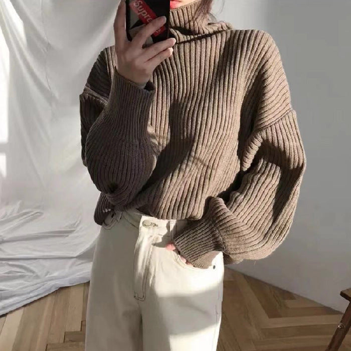 Varelli™ | Pullover di lusso con colletto alto e maniche a palloncino