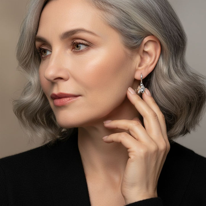 Sara™ - Orecchini Icona di Gatto (Chiusura Rotonda)