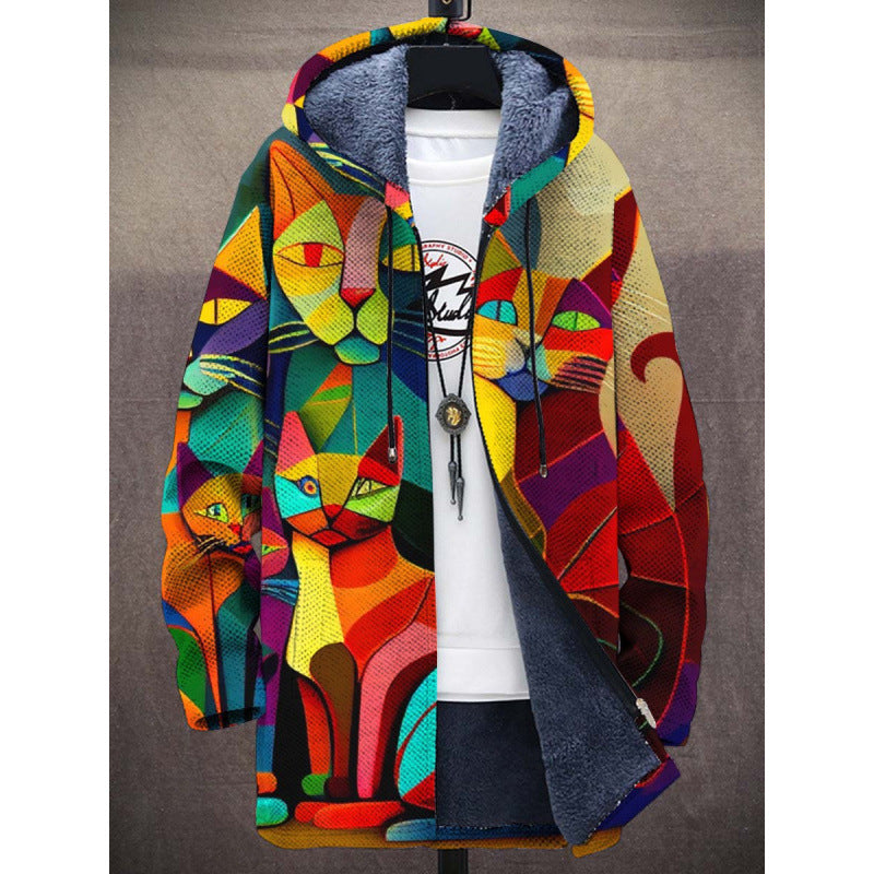 Multikleur met katten / 4XL