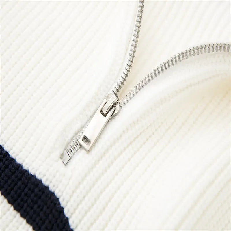 Varelli™ | Maglione a righe con zip