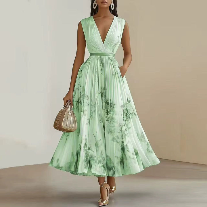 Rowella | Elegante Abito Maxi Plissettato