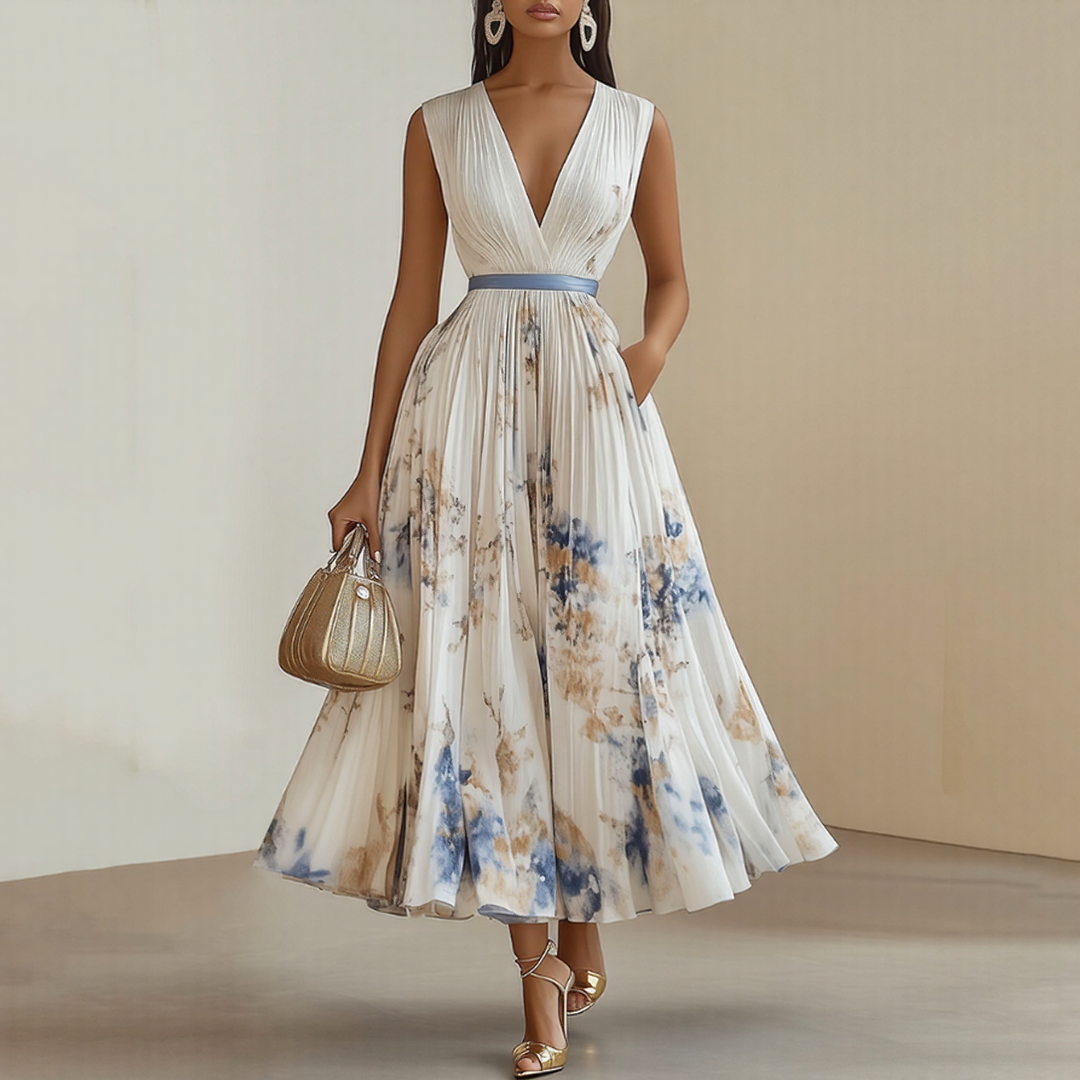 Rowella | Elegante Abito Maxi Plissettato