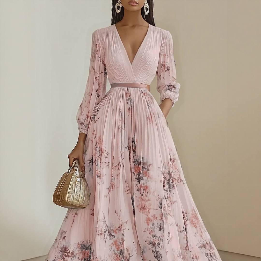 Rowella | Elegante Abito Maxi Plissettato