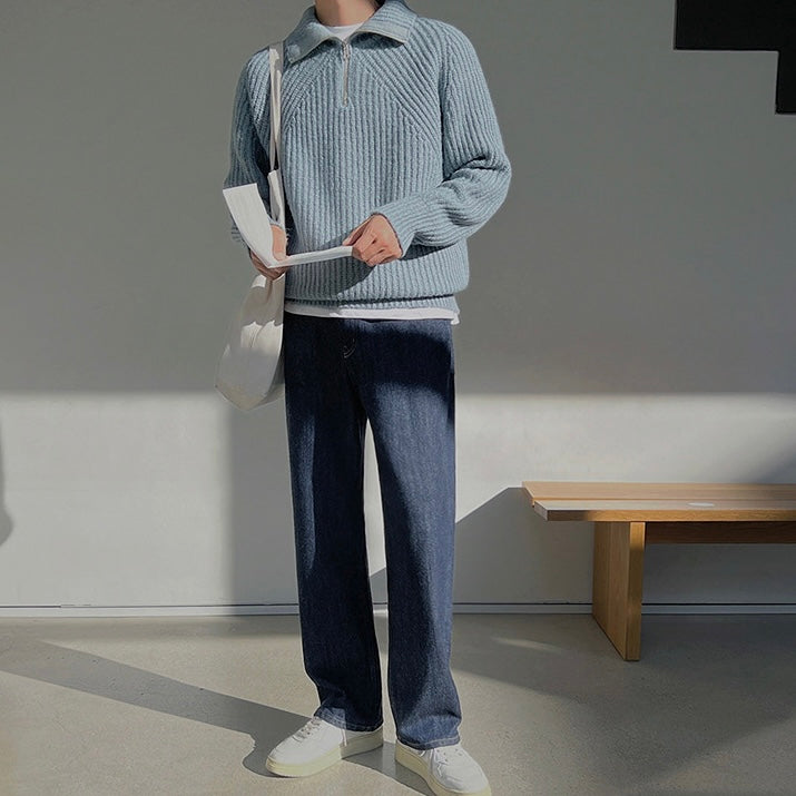 Varelli™ | Pullover Azure a quarti di zip