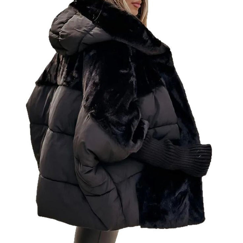 Offerta Speciale Temporanea - Giacca Puffer Oversize Imbottita con Cappuccio per Donne