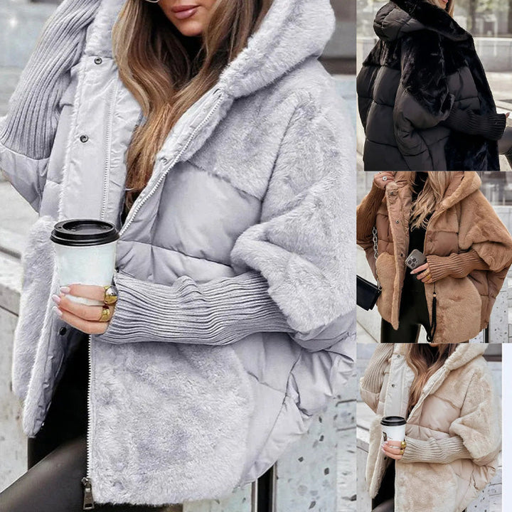 Offerta Speciale Temporanea - Giacca Puffer Oversize Imbottita con Cappuccio per Donne